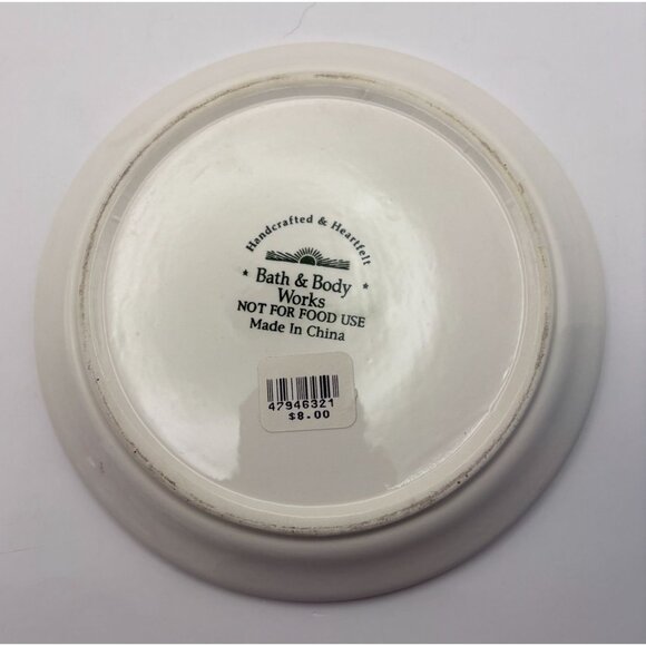 Bath & Body Works Christmas Candle Plate Set of 2 Snowman Santa Angel Vintage - Picture 4 of 7